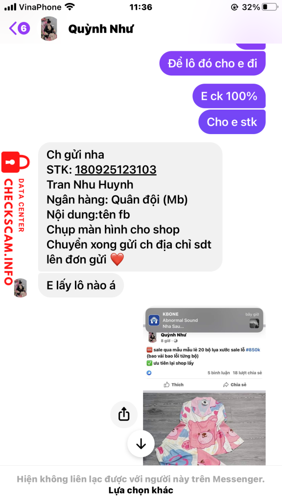 Evidence against Tran Nhu Huynh