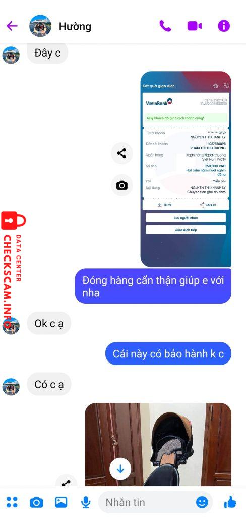 Evidence against PHAM Thi thu huong