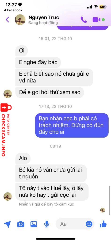 Evidence against NGUYEN CHANH TRUC