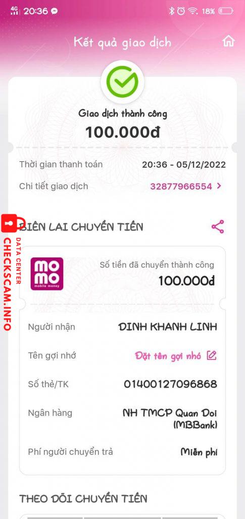 Evidence against Dinh Khanh Linh