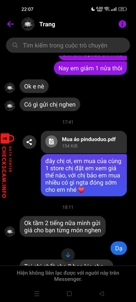 Evidence against Lê Nguyễn Thị thu trang