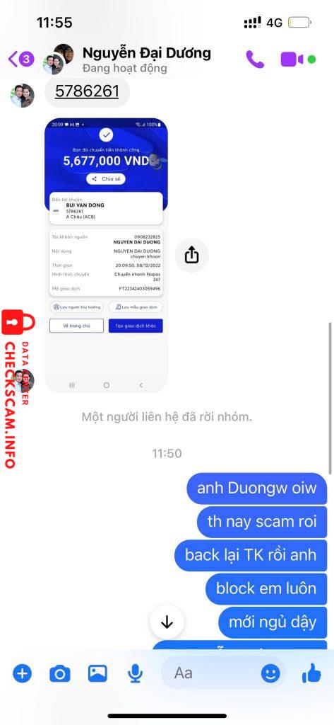 Evidence against Bùi Văn Đông