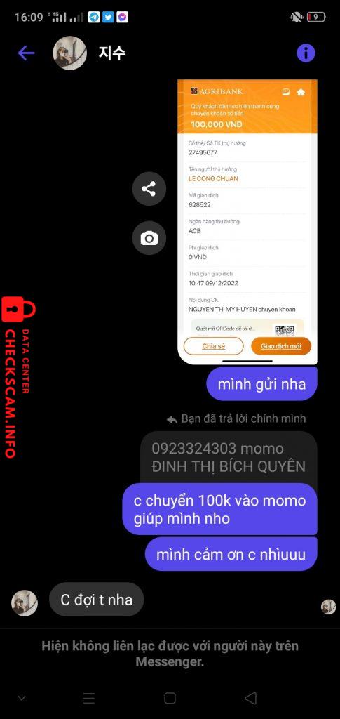 Evidence against LE CONG CHUAN