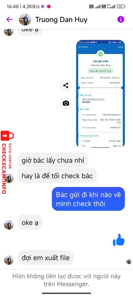 Evidence against Truong dan huy
