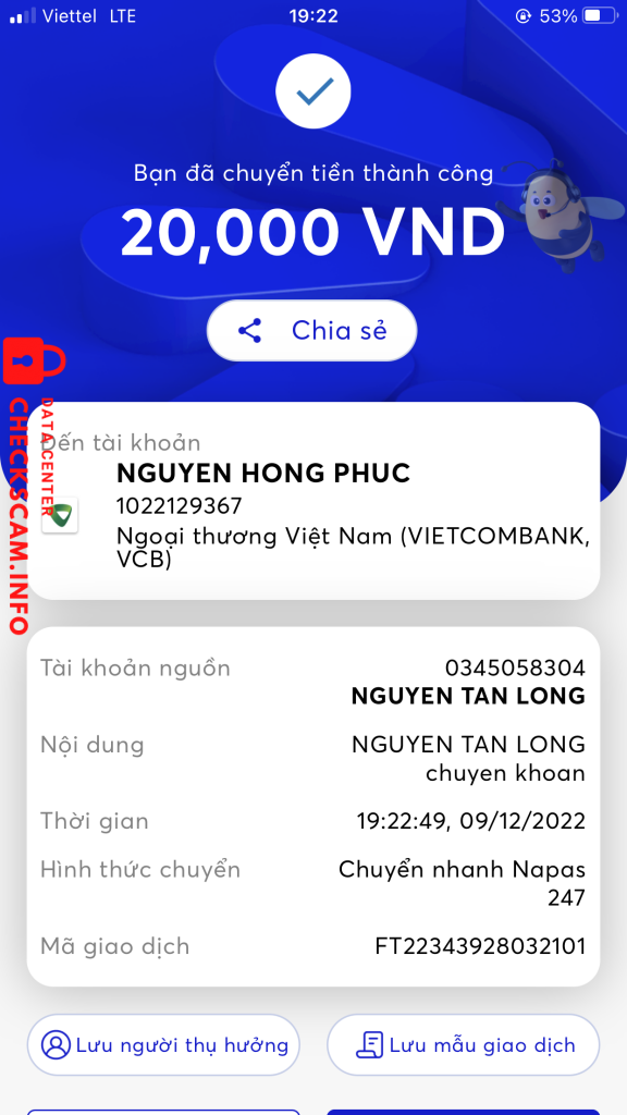Evidence against Nguyen Hong PHUC