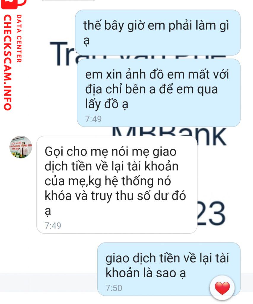 Evidence against TRAN VAN PHE