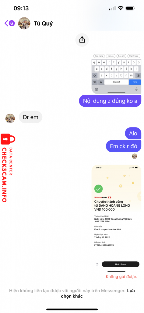 Evidence against Dang Hoang Long