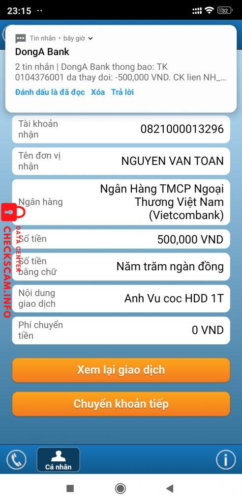 Bewijs tegen NGUYEN VAN TOAN