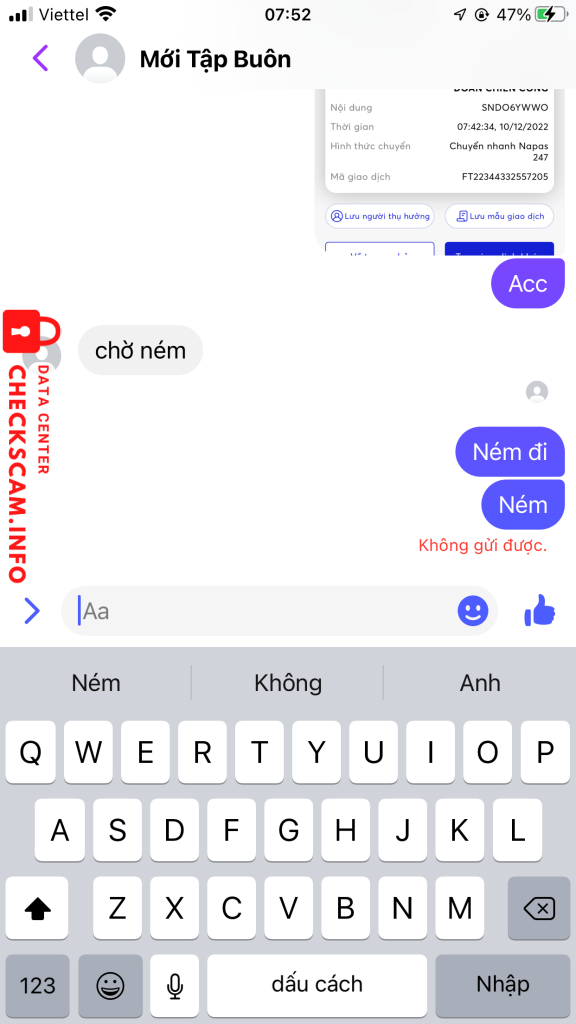 Bewijs tegen Vu Thuy Tien 