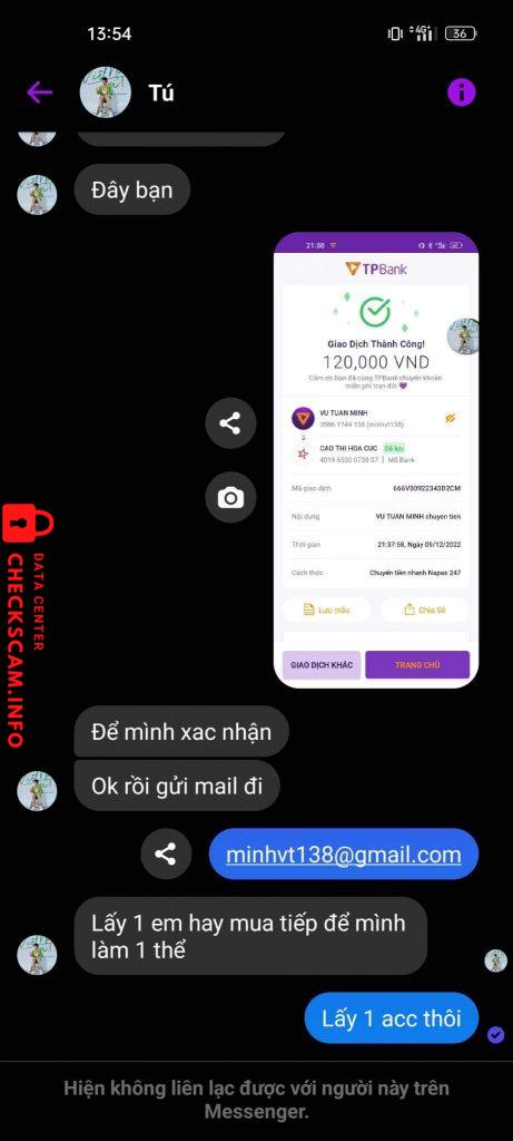 Αποδεικτικά στοιχεία κατά CAO THI HOA CUC