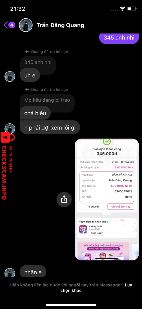 Evidence against Trần Đăng Khoa