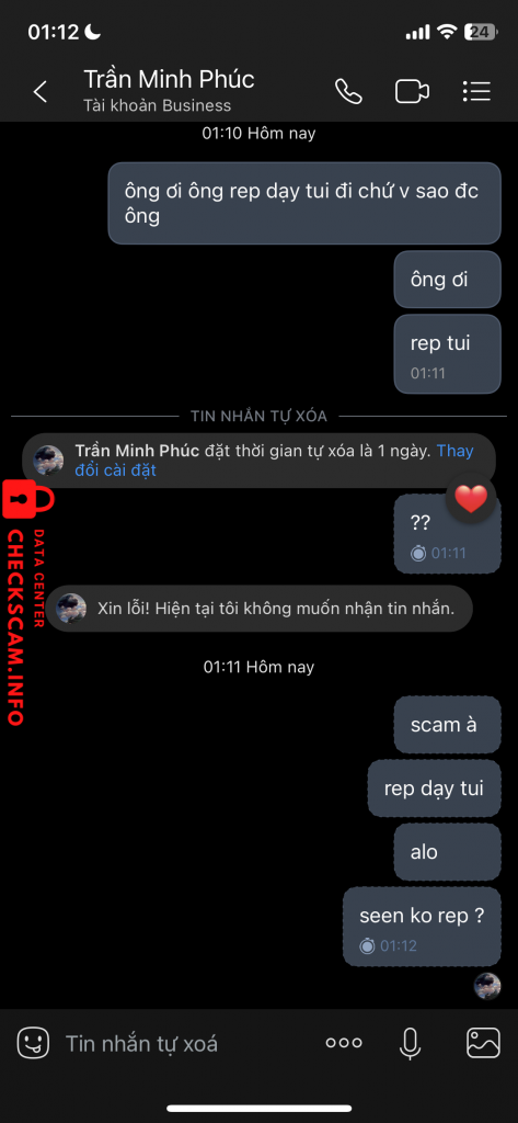 Evidence against Trần Minh Phúc