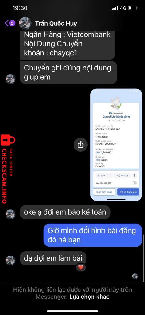 Evidence against NGUYEN QUOC HUY