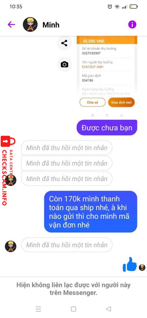 Αποδεικτικά στοιχεία κατά CHU DUY ANH