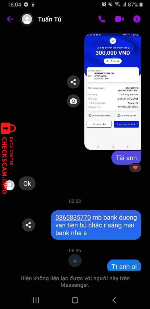 Αποδεικτικά στοιχεία κατά HUYNH TUAN TU