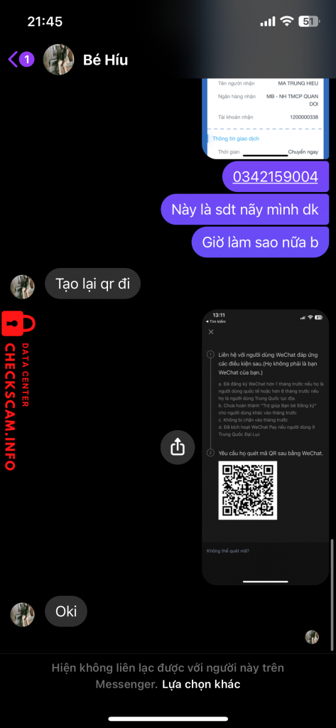 Evidence against MA TRUNG HIEU