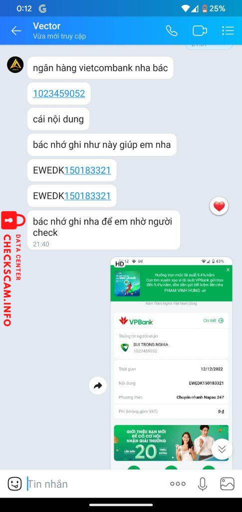 Αποδεικτικά στοιχεία κατά BUI TRONG NGHIA