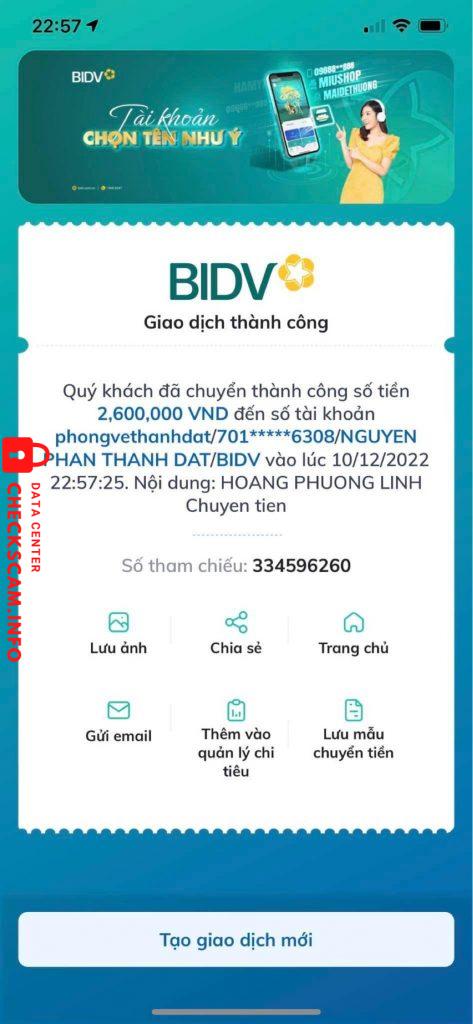 Αποδεικτικά στοιχεία κατά Nguyen Phan Thanh Dat