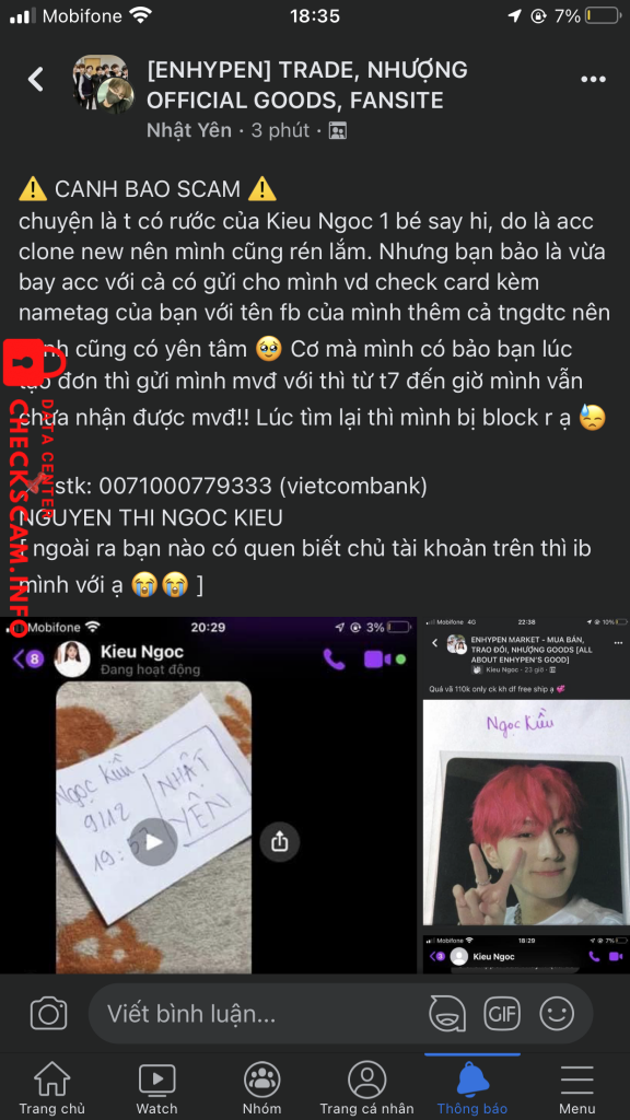 Αποδεικτικά στοιχεία κατά NGUYEN THI NGOC KIEU