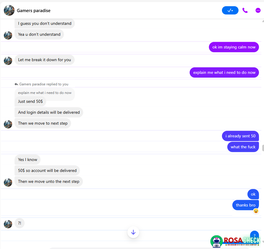 Evidence against Gamers paradise