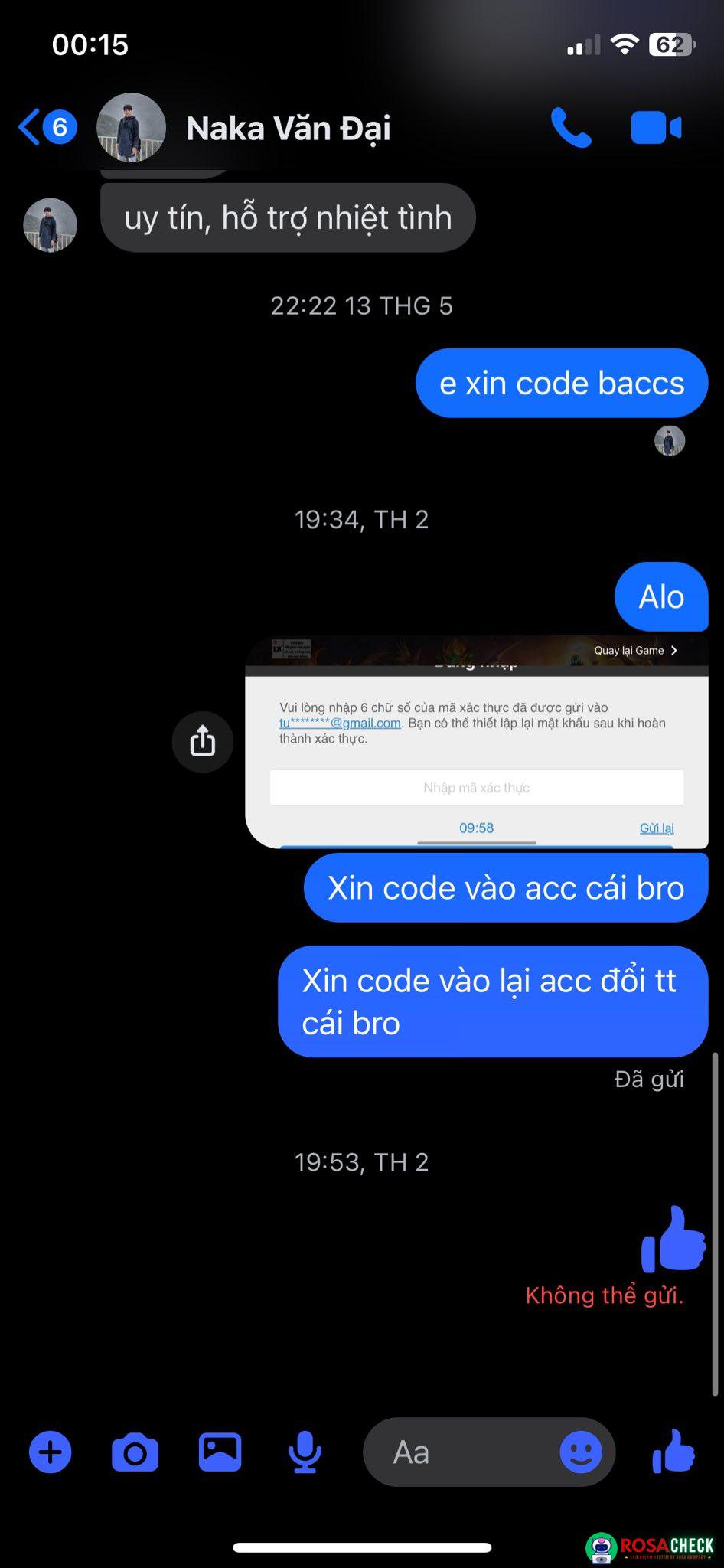Evidence against Naka văn đại stk