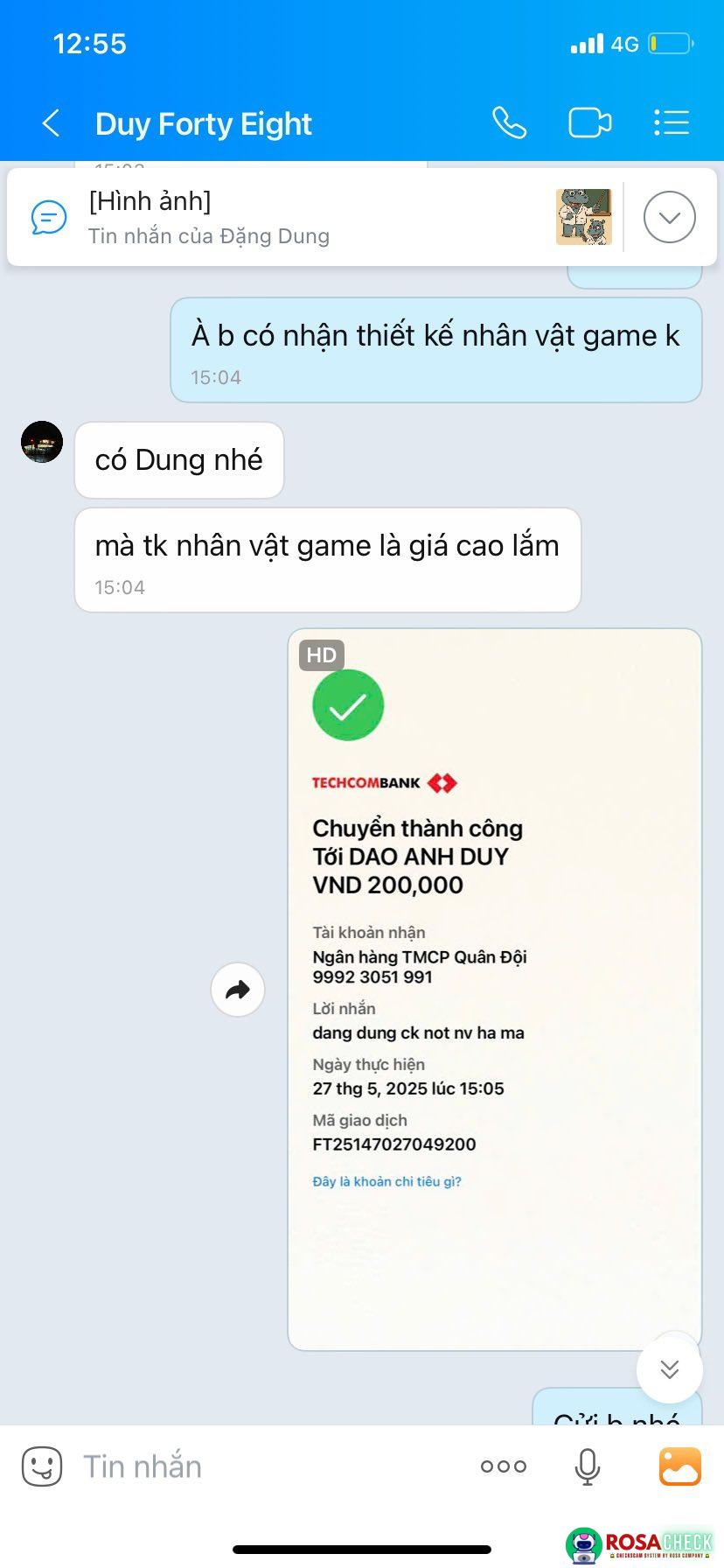 Evidence against DAO ANH HUY