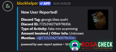 Evidence against george.likes.sushi
