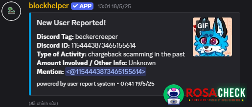 Evidence against beckercreeper