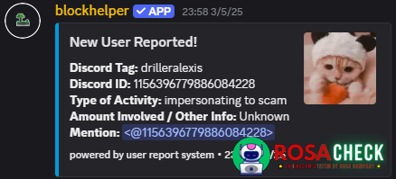 Evidence against drilleralexis