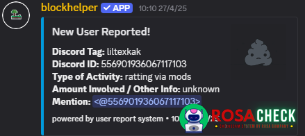 Evidence against liltexkak
