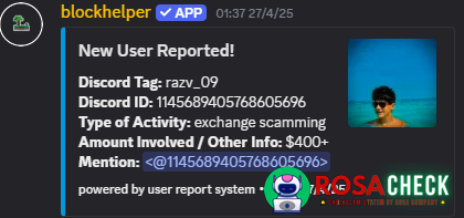 Evidence against razv_09