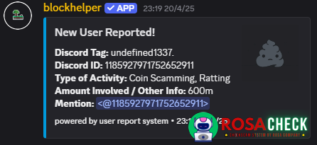 Evidence against undefined1337.