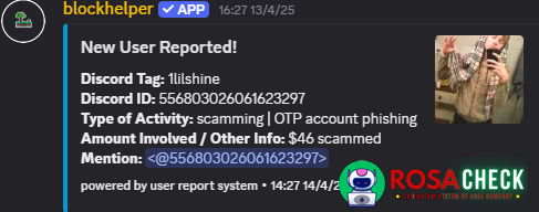 Evidence against 1lilshine