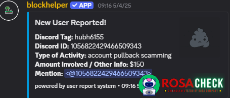 Evidence against hubh6155