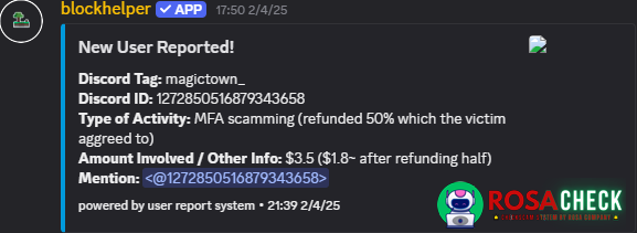 Evidence against magictown_