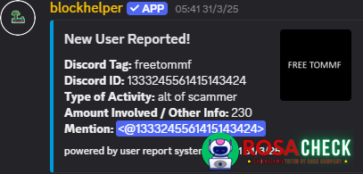 Evidence against freetommf