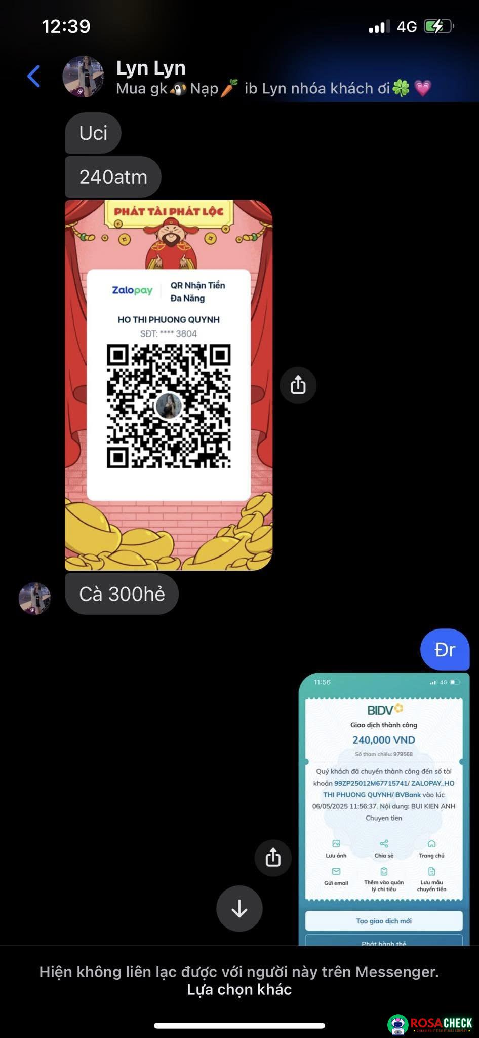 Evidence against HO THI PHUONG QUYNH