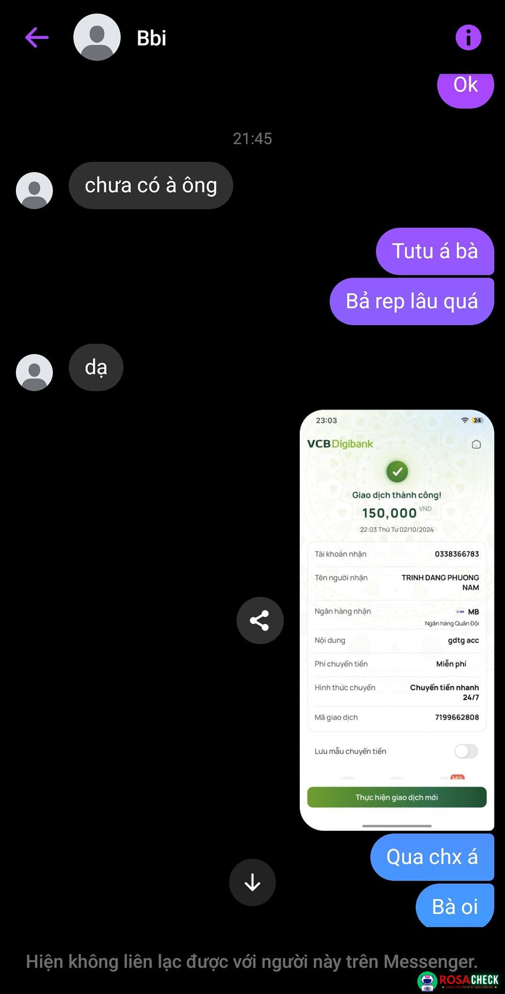 Evidence against TRINH DANG PHUONG NAM