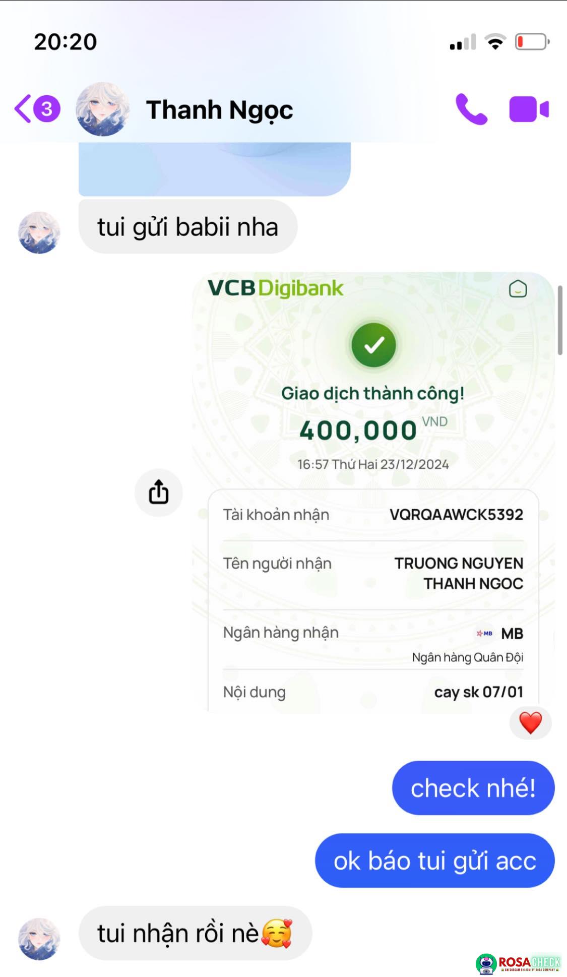 Evidence against TRUONG NGUYEN THANH NGOC