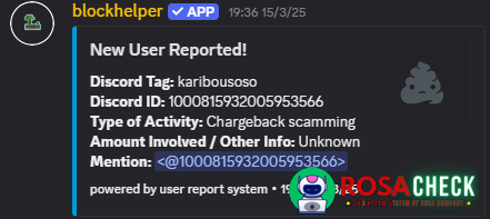 Αποδεικτικά στοιχεία κατά karibousoso