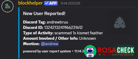 Αποδεικτικά στοιχεία κατά andrewbruu