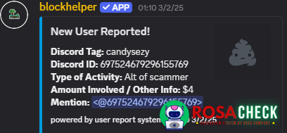 Αποδεικτικά στοιχεία κατά candysezy