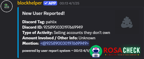 Αποδεικτικά στοιχεία κατά pahlix