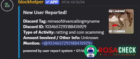 Αποδεικτικά στοιχεία κατά minesofdivancallingmyname