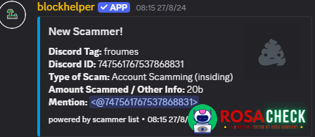 Evidence against froumes