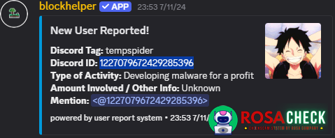 Αποδεικτικά στοιχεία κατά tempspider
