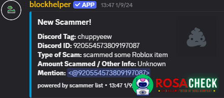 Evidence against chuppyeew