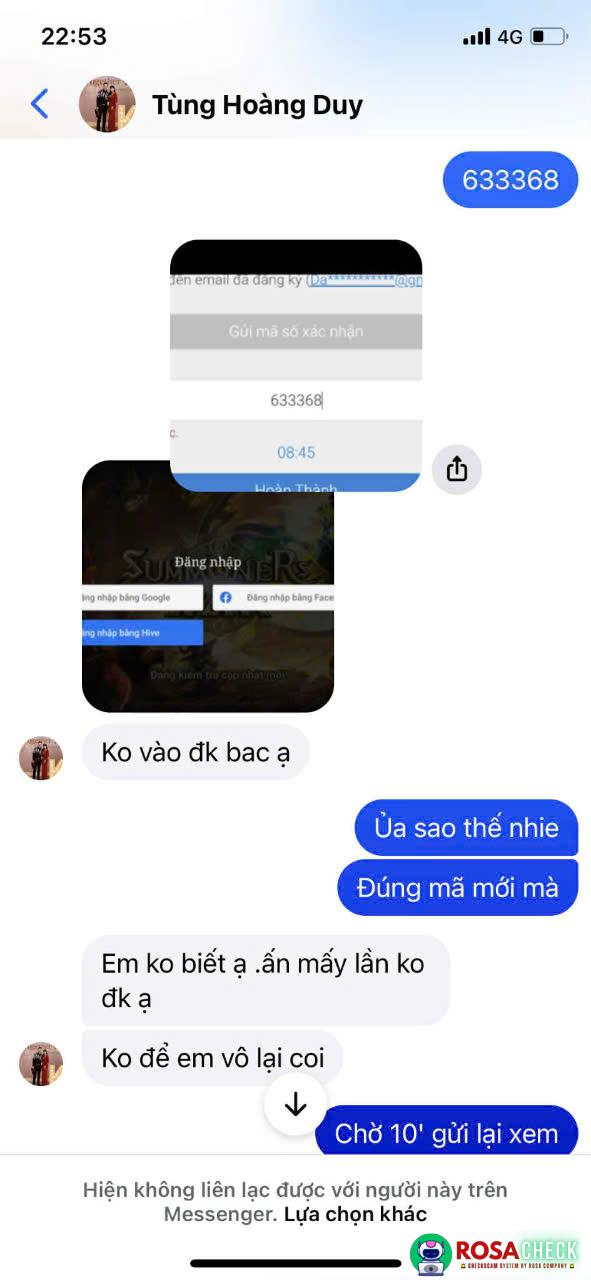 Evidence against Tùng Hoàng Duy