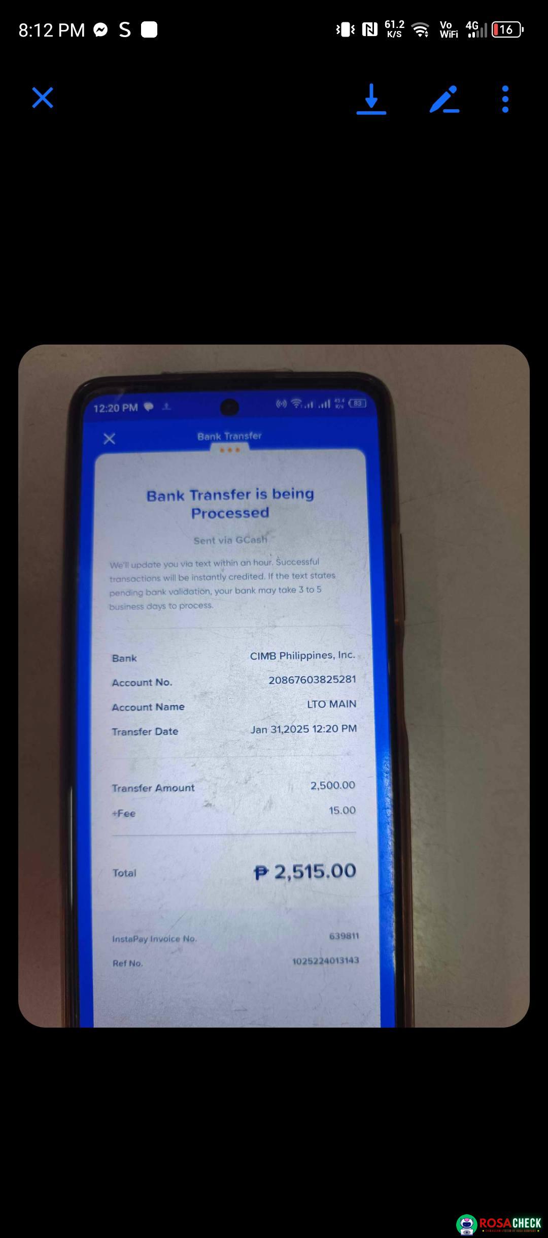 Evidence against LTO MAIN